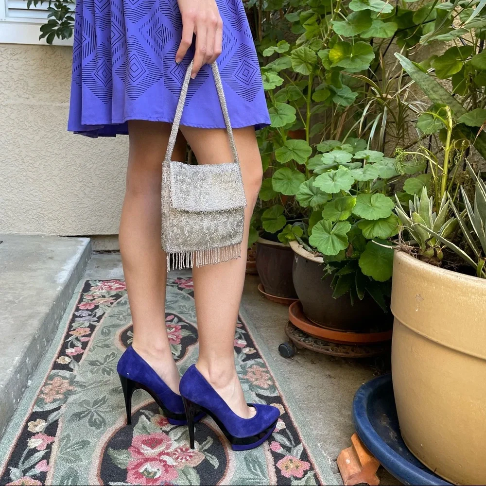 Bakers Purple and Black Platform Shoes